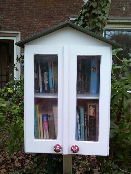 I work in a school library and because I love
reading so much, my husband made me
this mini public library in front of our house
for my birthday.
- Mother participant, Rotterdam