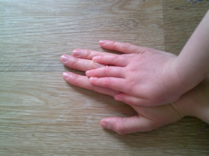 This is my hand, and one of my daughter’s hands. Generationally, I think Children of the 90s has been something that has really focussed on that parent relationship. But also I love that now it goes down to my children and my relationship with them and it’s really important.
- Participant, Bristol